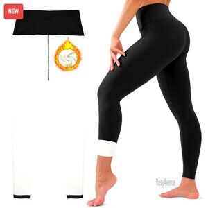 Thick Fleece Lined Thermal Leggings High Waist Tummy Control Yoga Pants